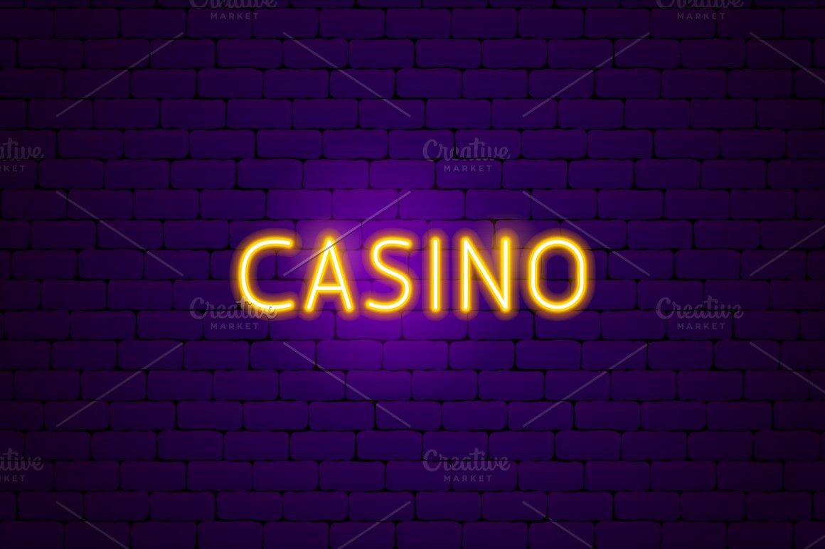 The name of the casino on a purple background.