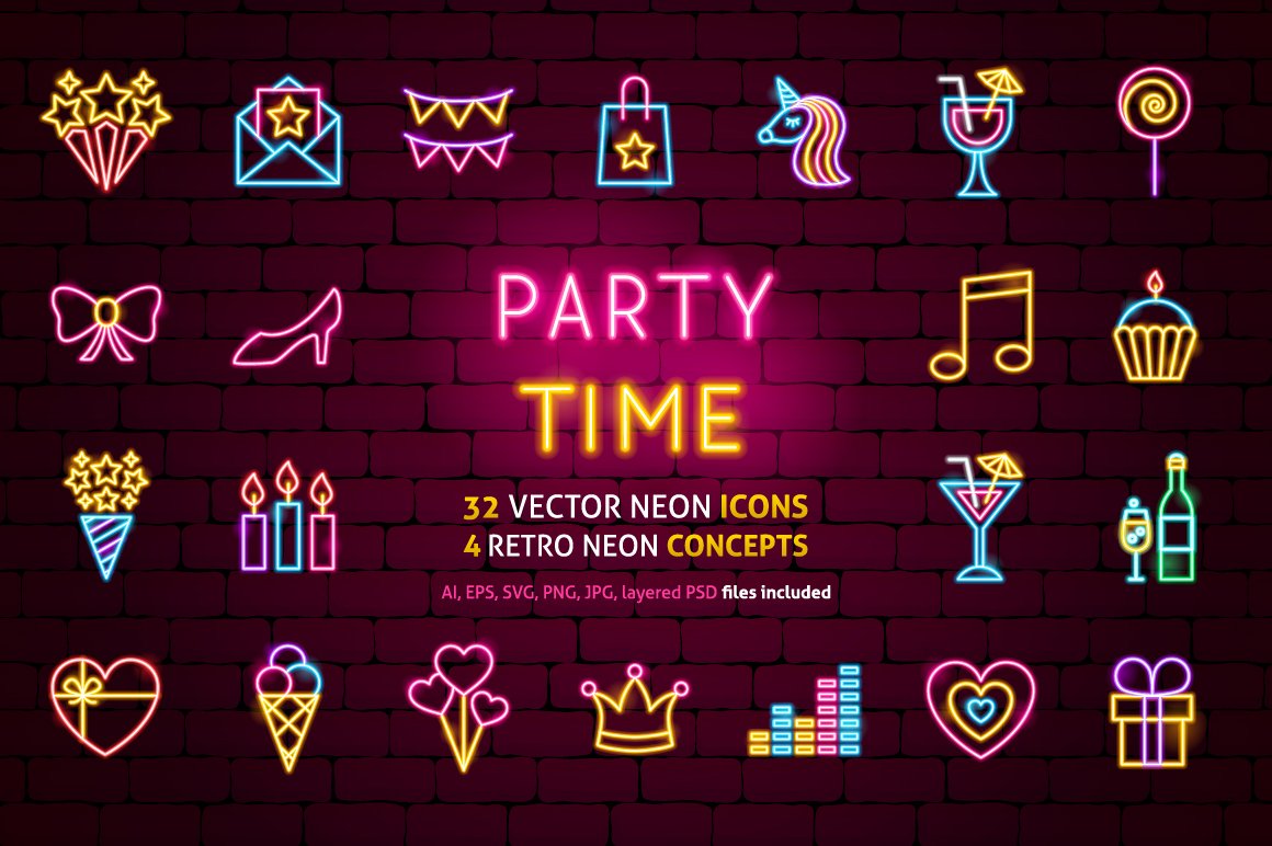 Great party themed icons.