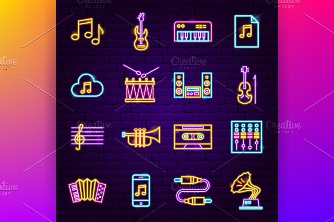 An icon on the theme of music.