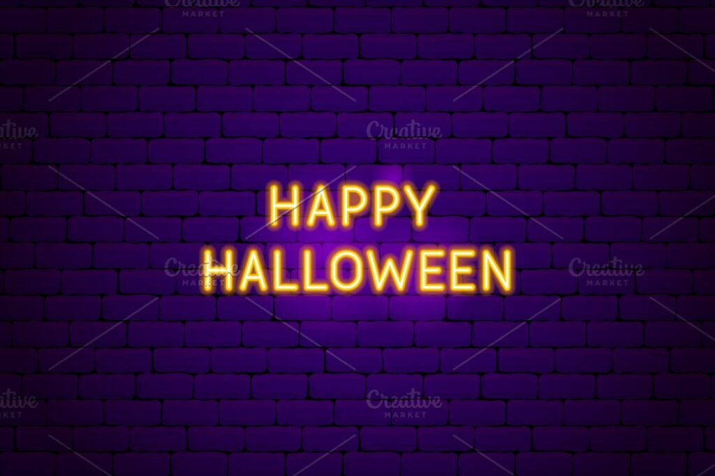 Happy Halloween Neon Icons – MasterBundles