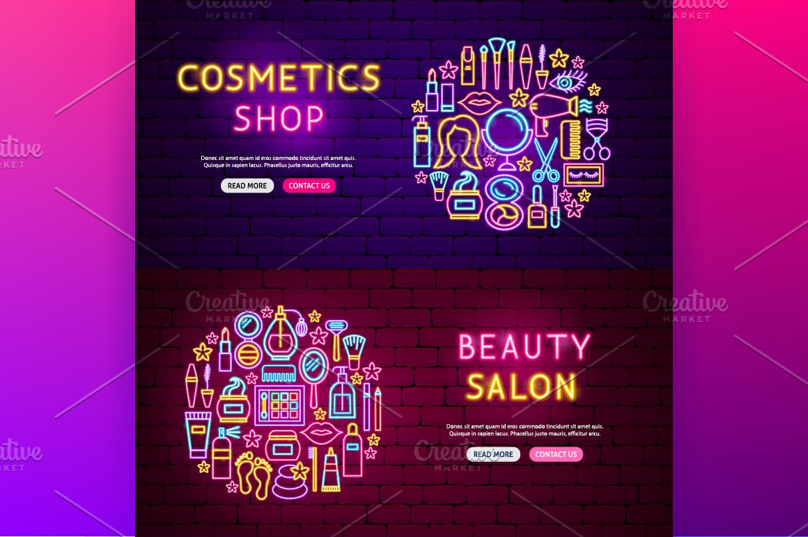 Recommended icons on the themes of beauty salon and cosmetics boutique.