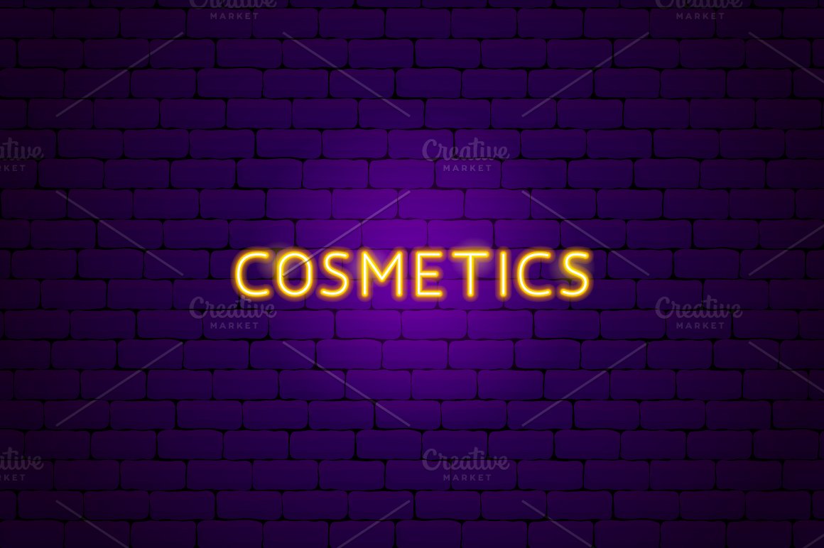 Cosmetics on a purple background.