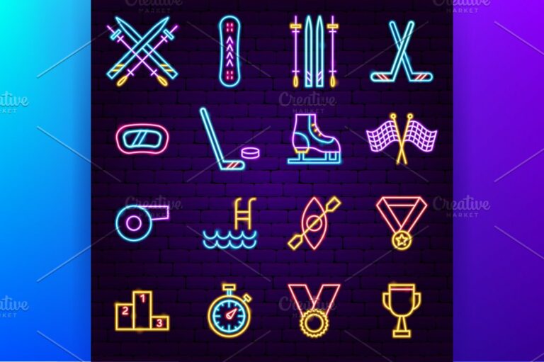 Sport Neon Icons – MasterBundles