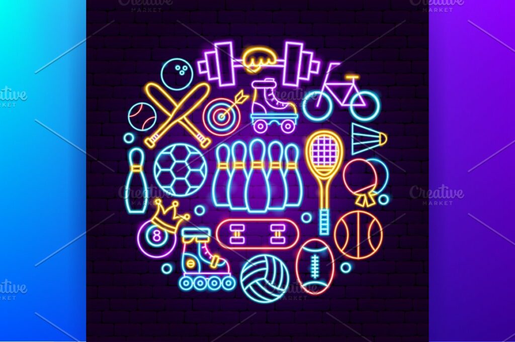 Sport Neon Icons – MasterBundles