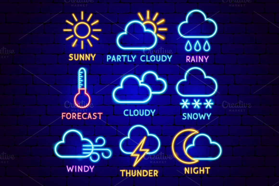 Beautiful images of weather icons.