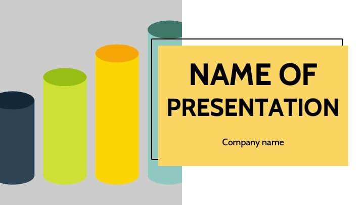 Simple template for presentation with bars set.