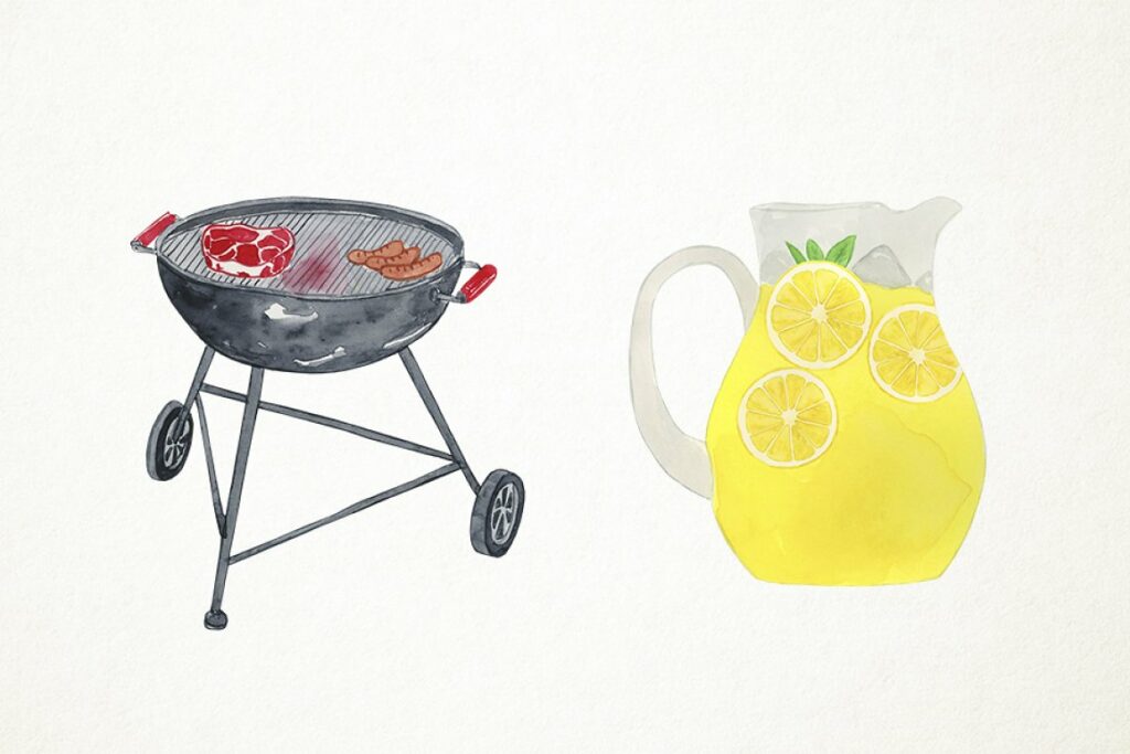 Watercolor BBQ Clipart – MasterBundles
