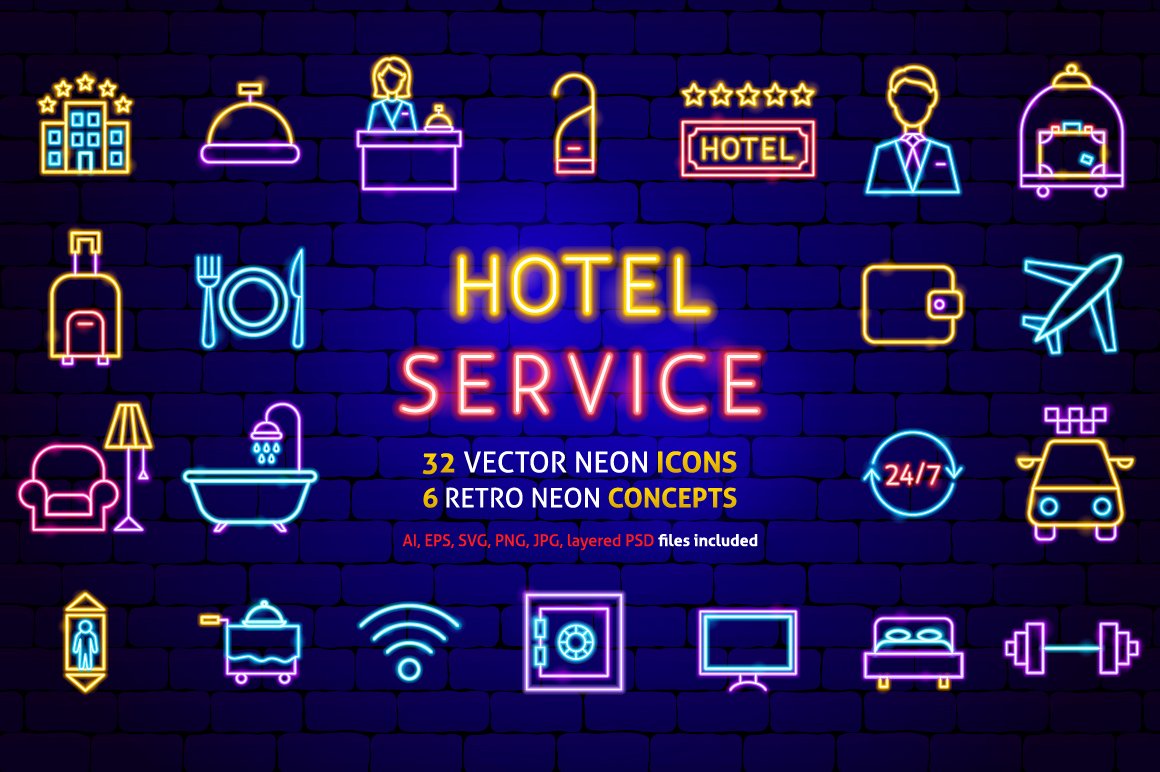 Hotel icons.