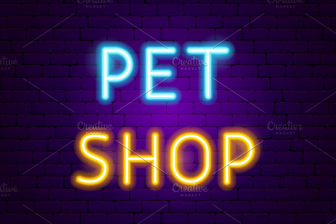 Pets name in neon.