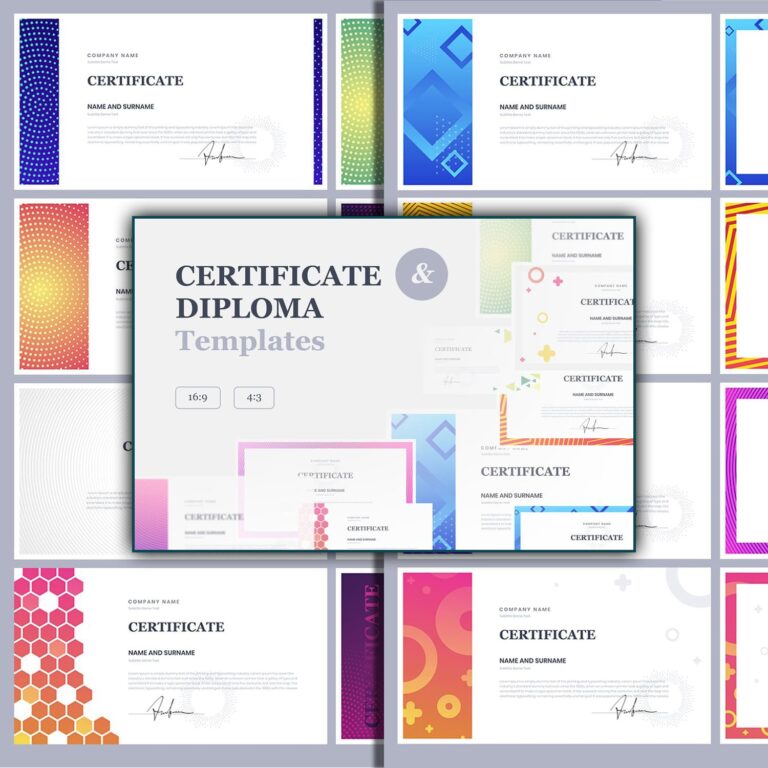 Certificate & Diploma PowerPoint – MasterBundles