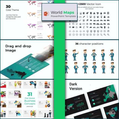 World Map PowerPoint Template – MasterBundles