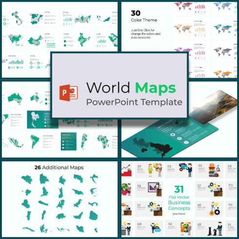 World Map PowerPoint Template Master Bundles 4478416 World Map Powerpoint Template Facebook 1200 628 490x490 