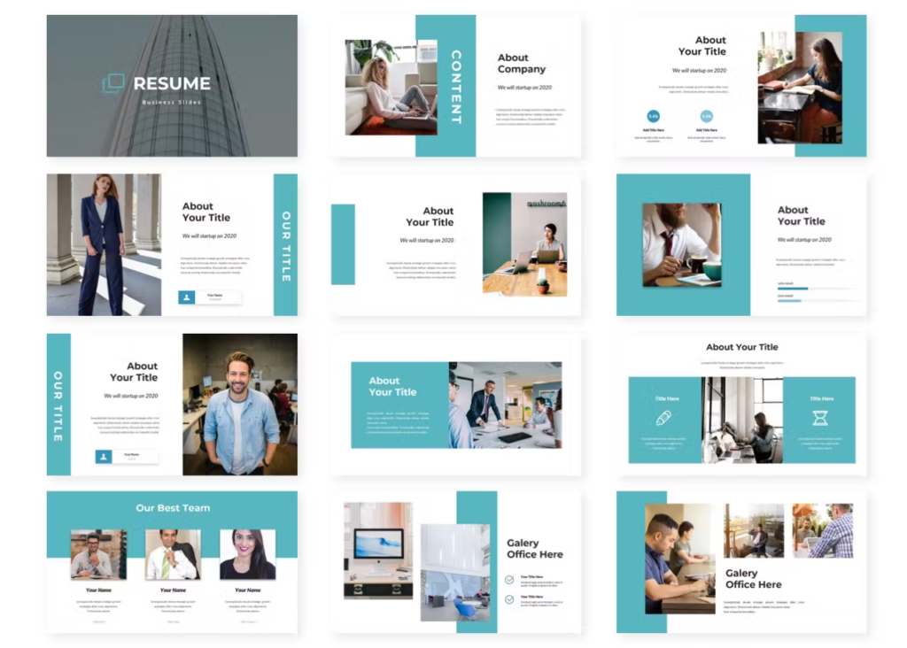 Resume Powerpoint Template 150+ Total Slides – MasterBundles