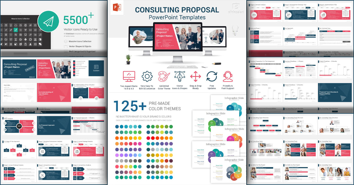Consulting Proposal PowerPoint facebook image.