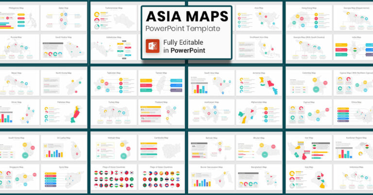 Asia Maps Powerpoint Template Slides Masterbundles