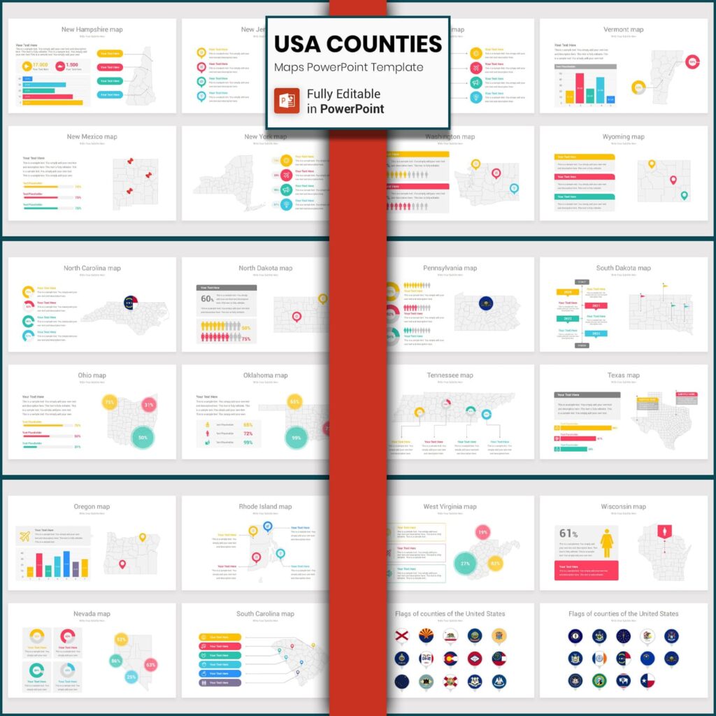 USA Counties Maps PowerPoint Template – MasterBundles