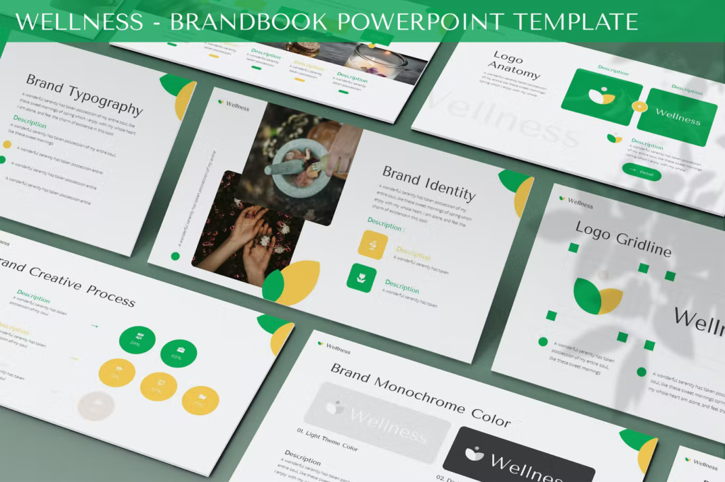 Wellness - Brandbook Powerpoint Template – Masterbundles