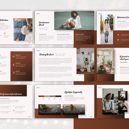 Boheme - Vintage Powerpoint Template | Master Bundles