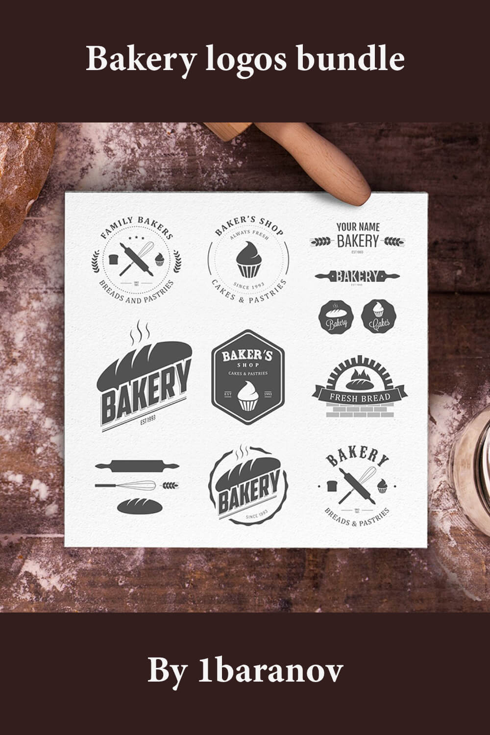 Logos of bakery and cakes.