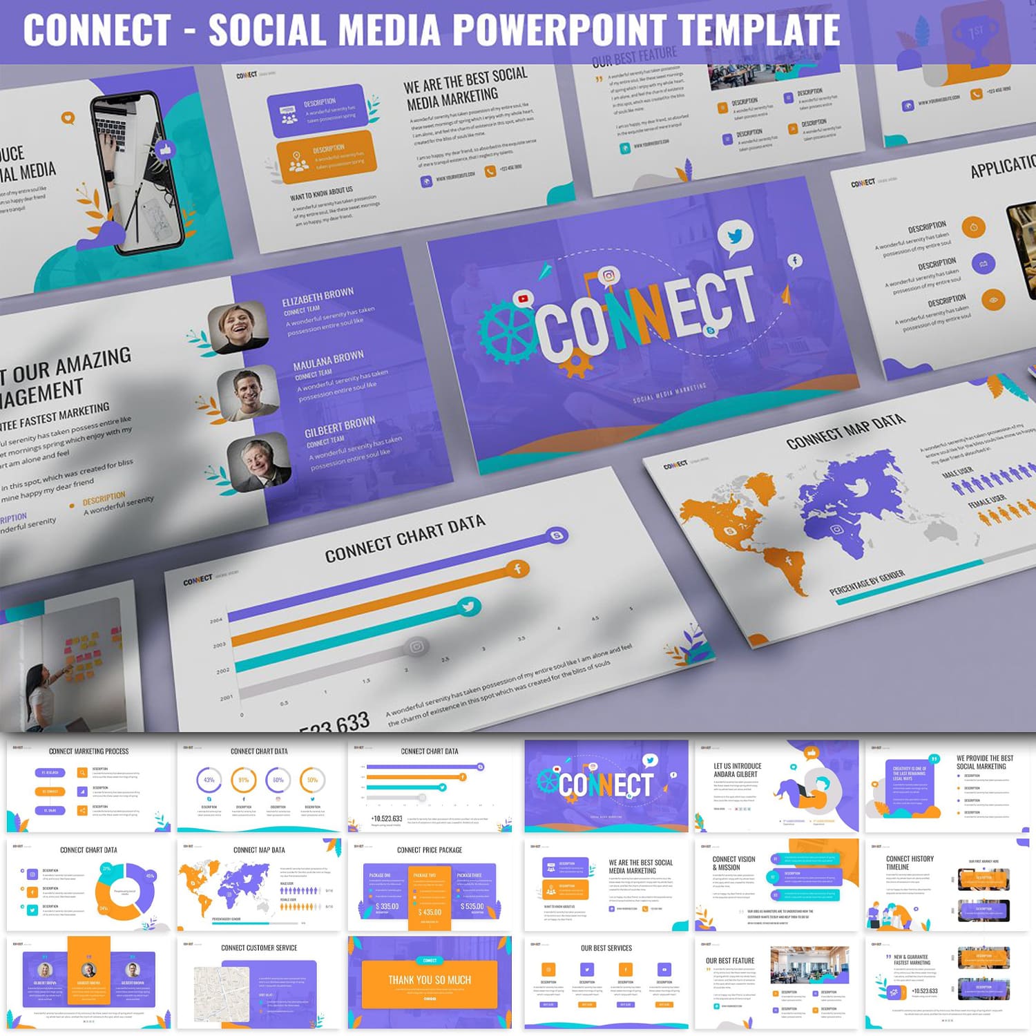 connect social media powerpoint.