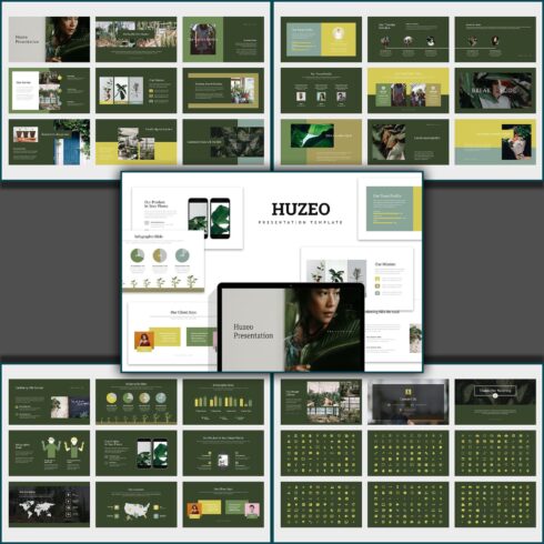 Huzeo: Gardening PowerPoint cover image.