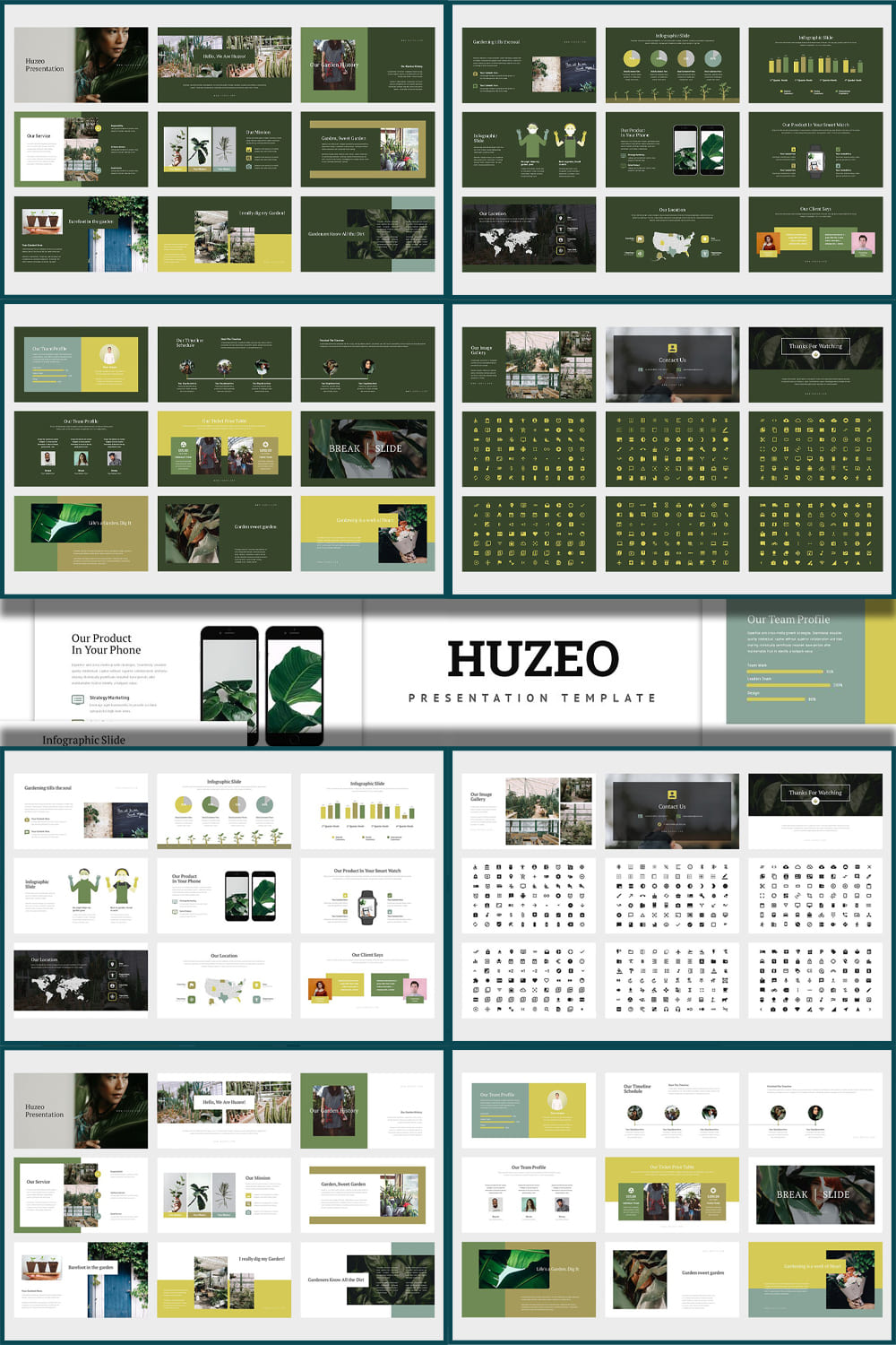 Huzeo: Gardening PowerPoint pinterest image.