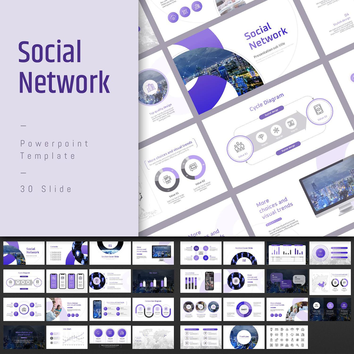 social network ppt template.