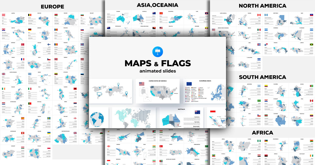Keynote Maps Infographics facebook image.