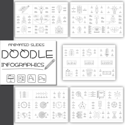 Doodle animated infographics preview.
