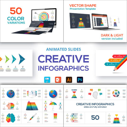 Prints of creative animated infographics.