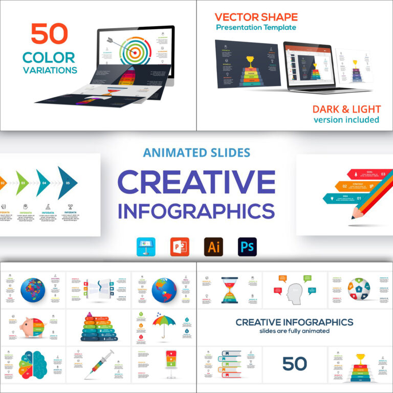 Creative Animated Infographics – MasterBundles