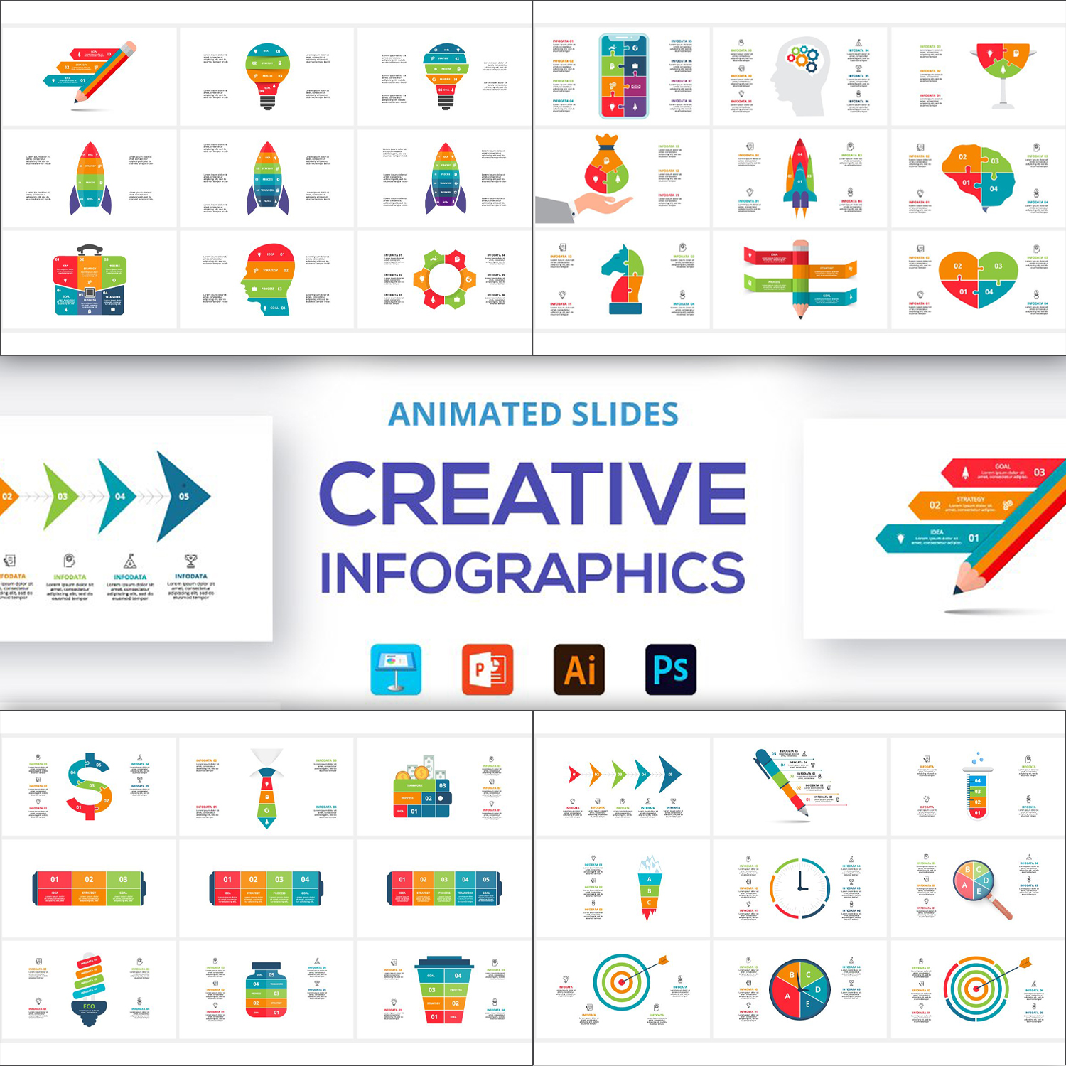 Creative animated infographics preview.