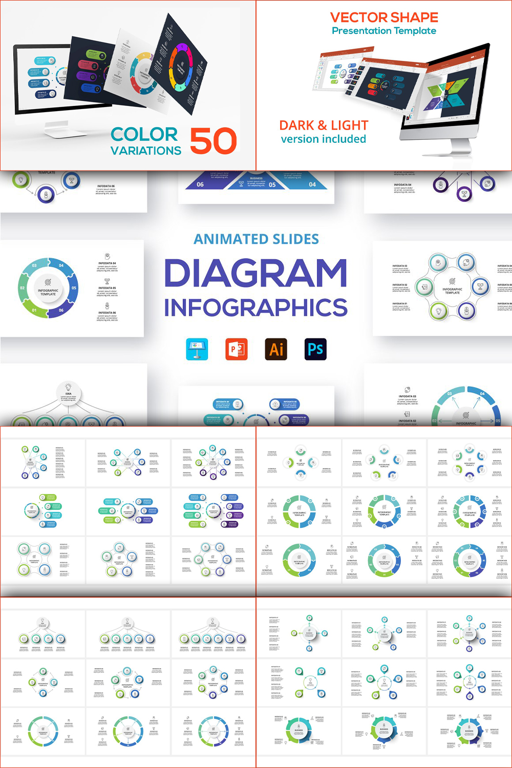 Diagrams animated infographics of pinterest.