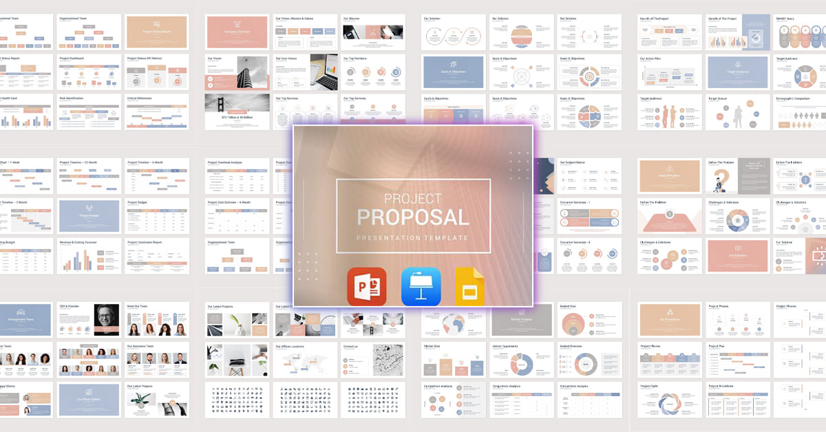Project Proposal PowerPoint Template facebook image.