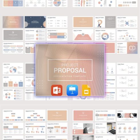 Project Proposal Powerpoint Template Pptx, Key, Google Slides 