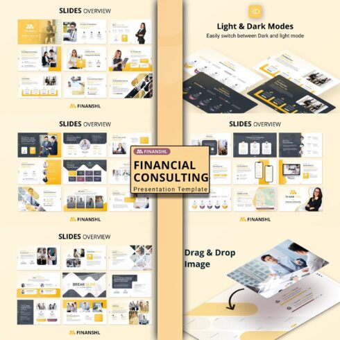 Finanshl – Financial Consulting PPTX cover image.