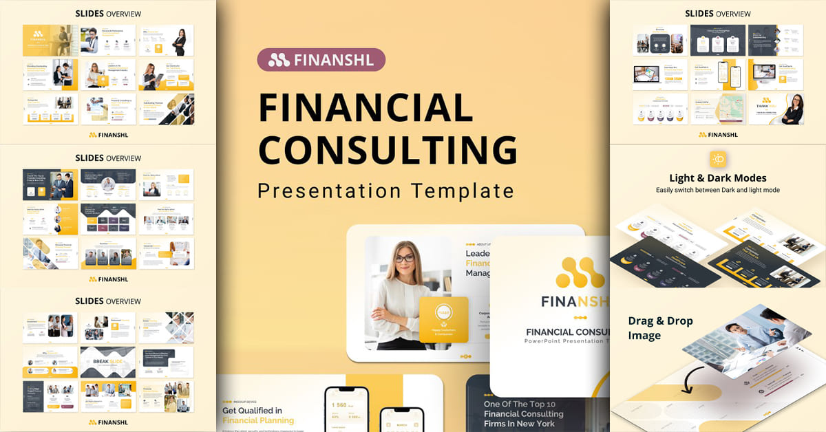 Finanshl – Financial Consulting PPTX facebook image.