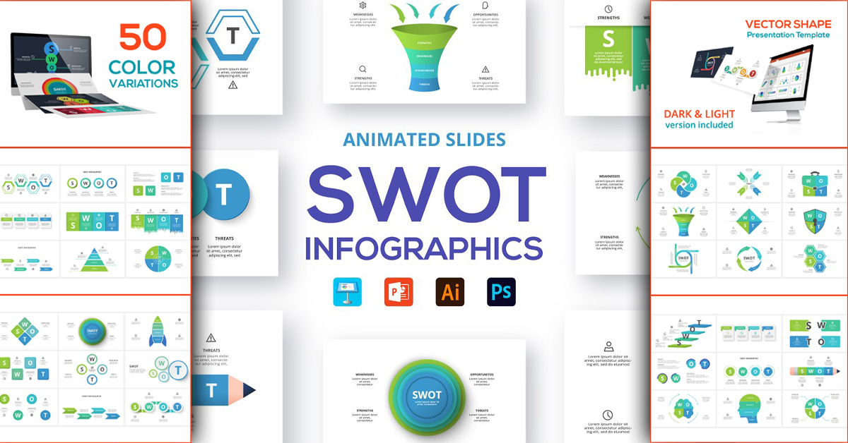 SWOT Animated Infographics – MasterBundles