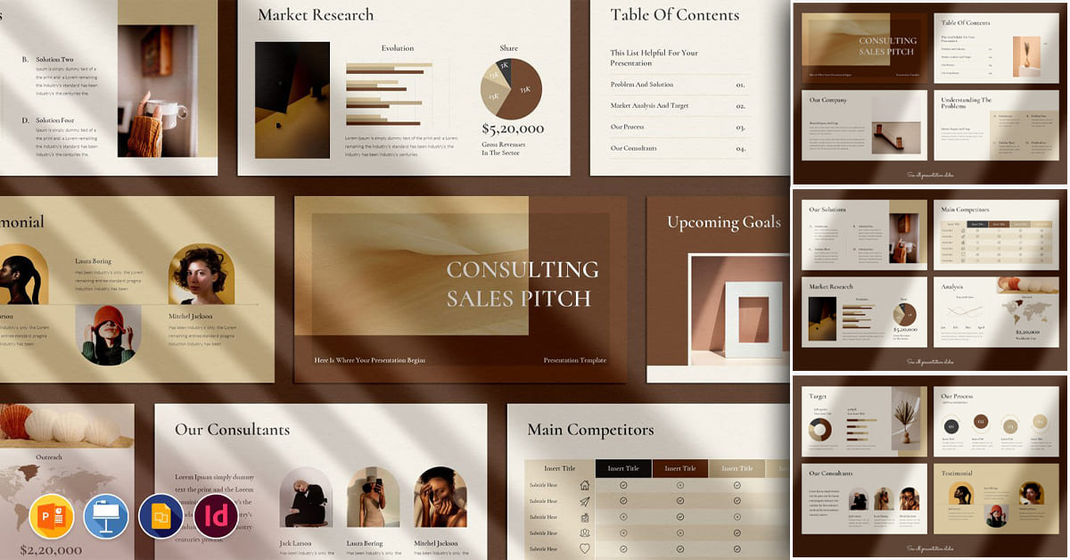 Consulting Presentation Template facebook image.