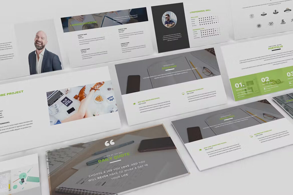 Resume CV Powerpoint Template – MasterBundles