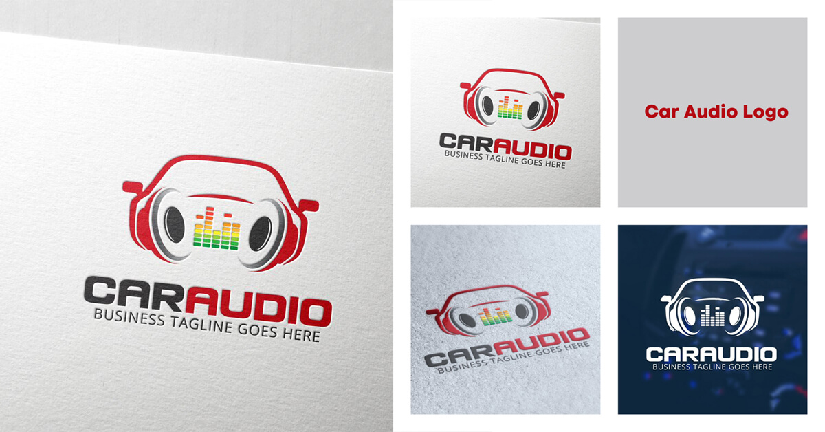 Caraudio logo close-up on a white background.