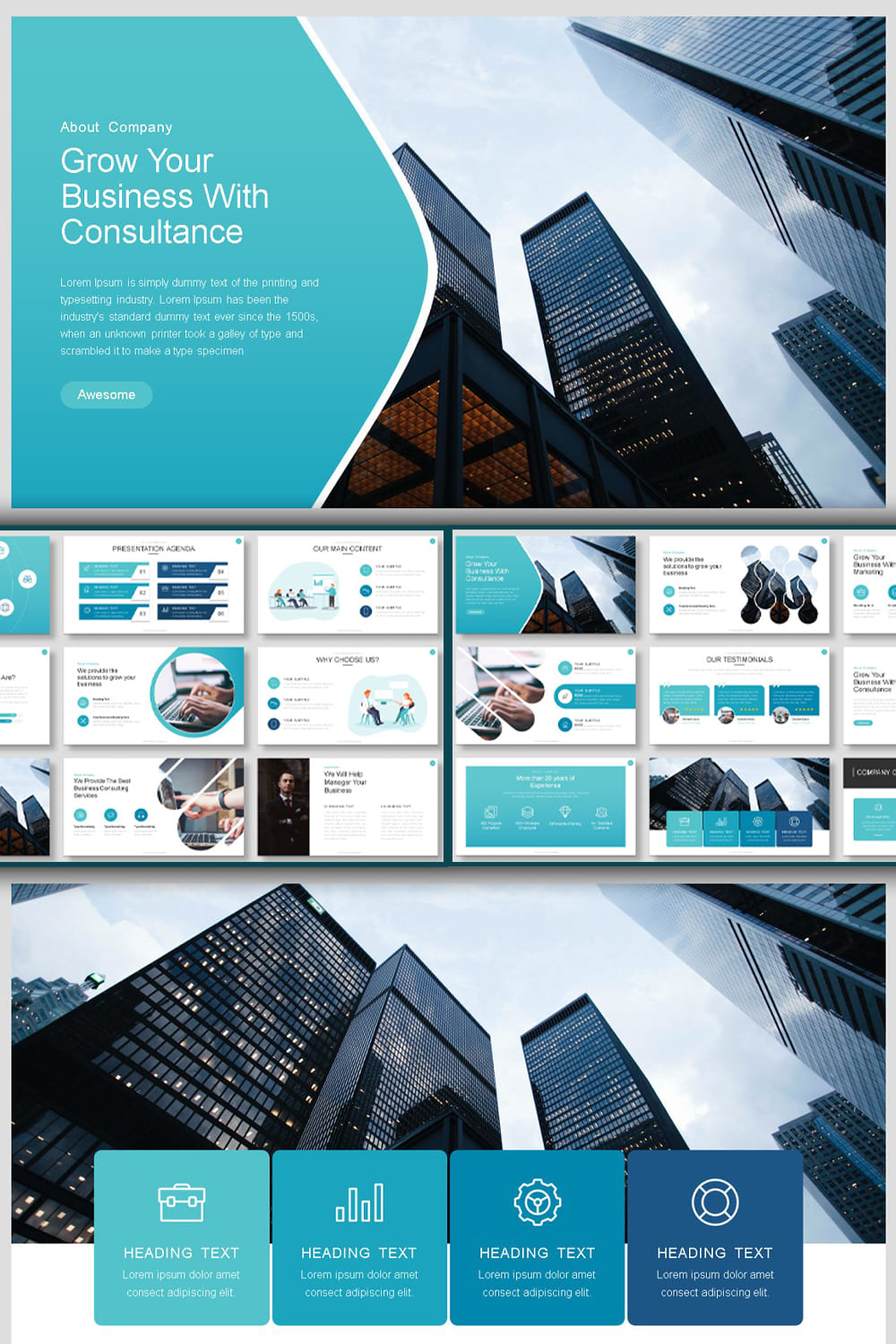 Consulting Business Template pinterest image.