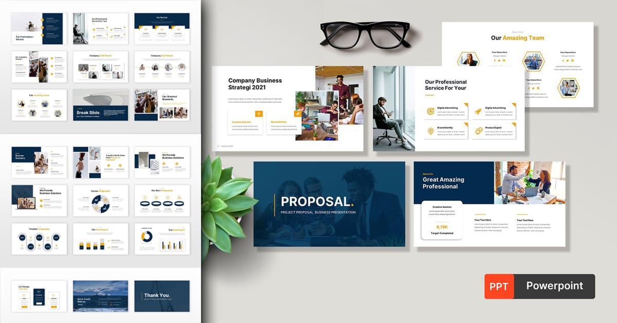 Project Proposal PowerPoint Template facebook image.