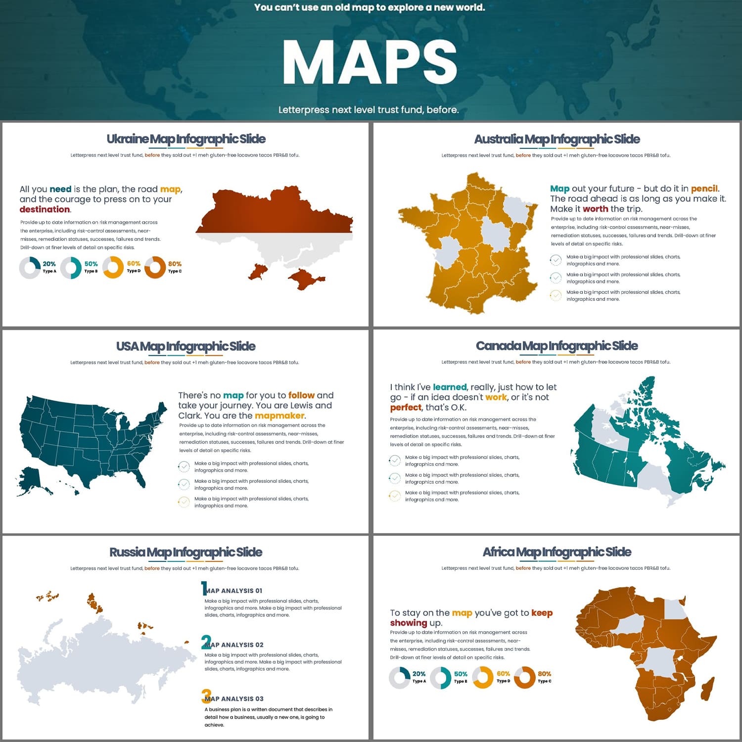 MAPS PowerPoint Infographics cover image.