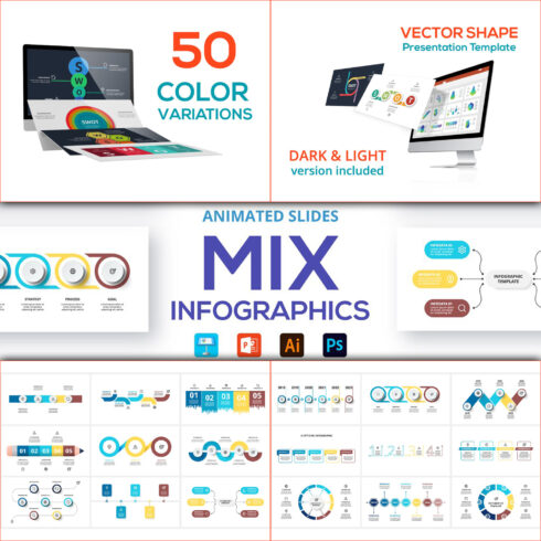 Mix animated infographics preview.