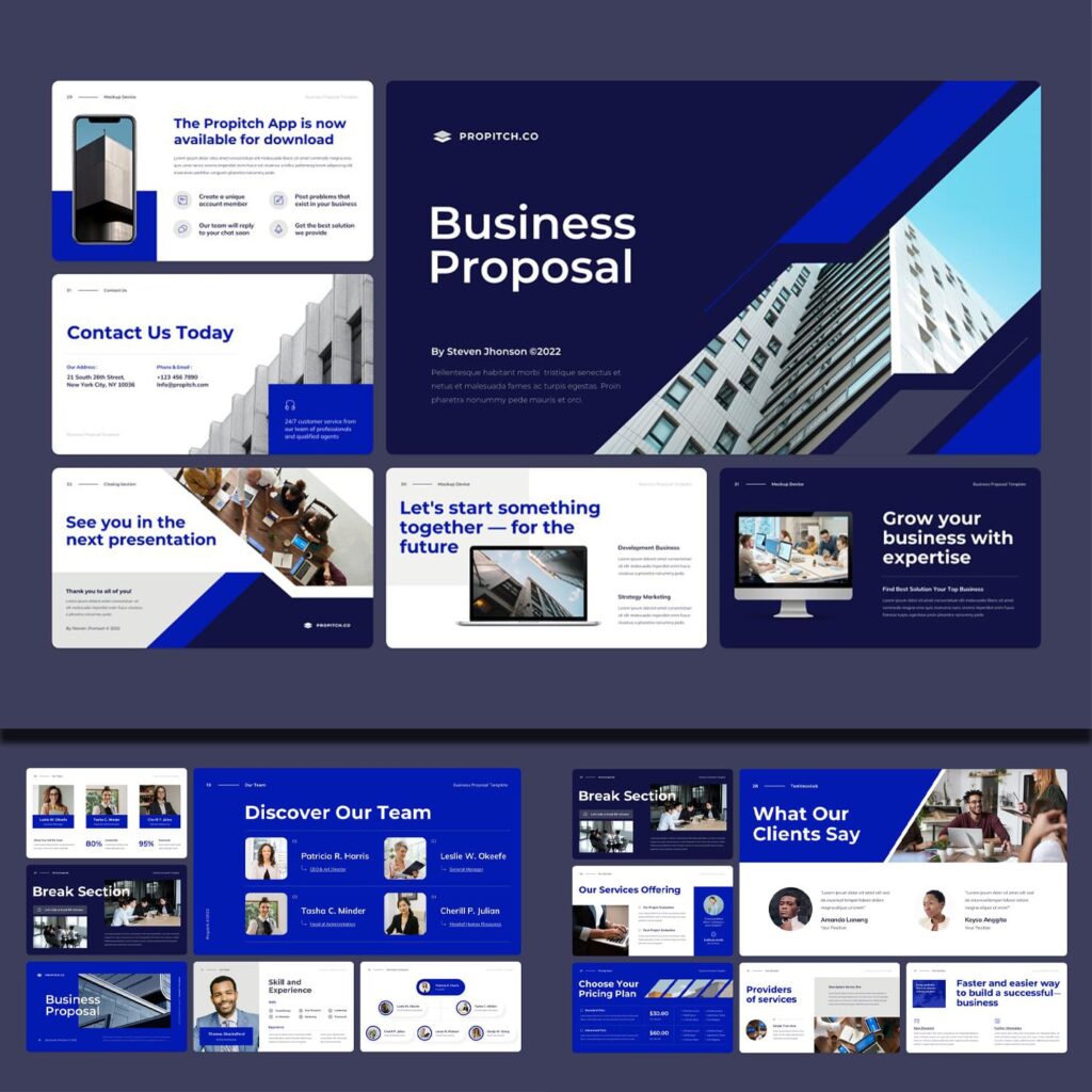 Business Proposal PowerPoint Template – MasterBundles