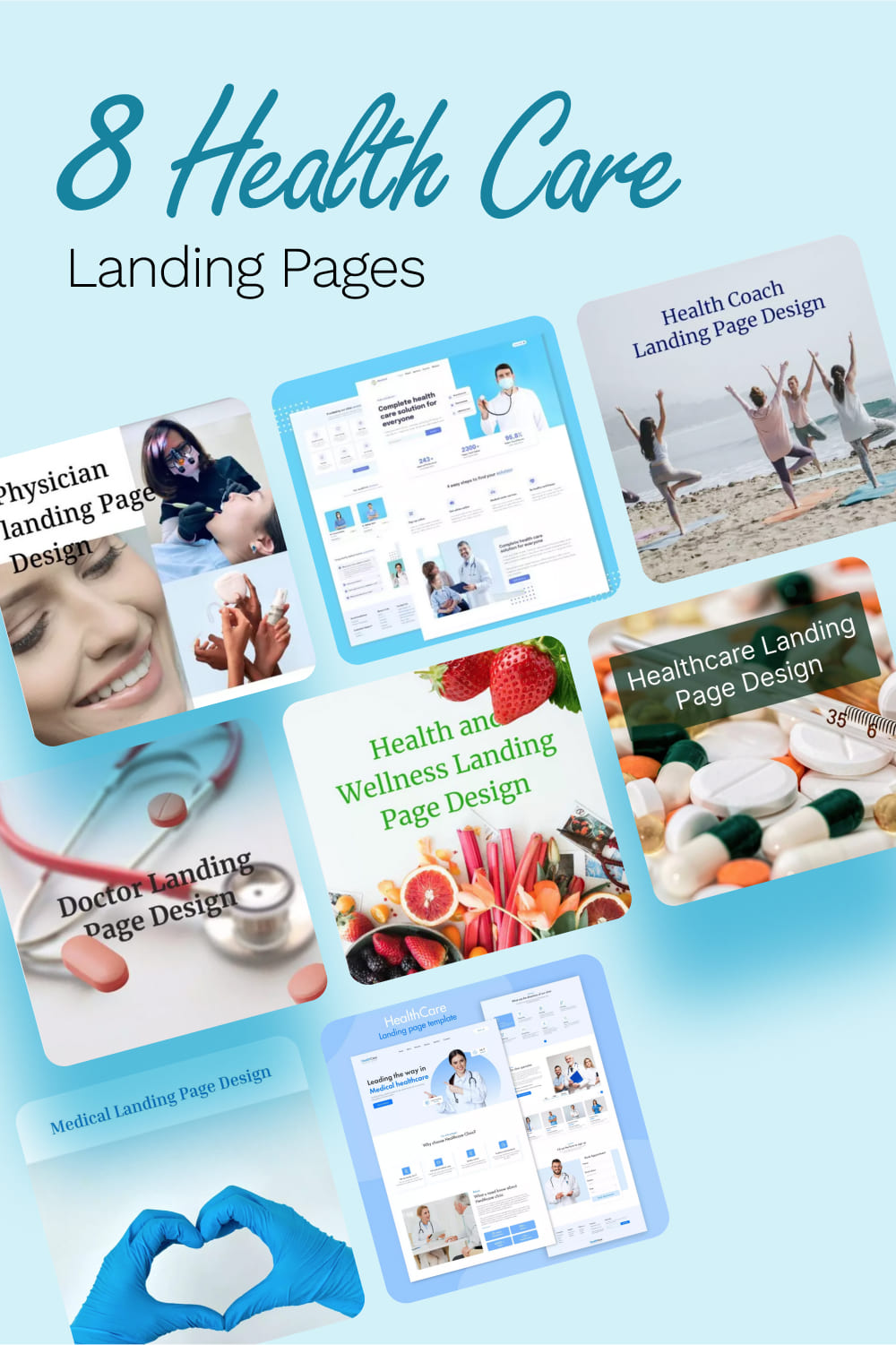 8 health care landing pages pinterest