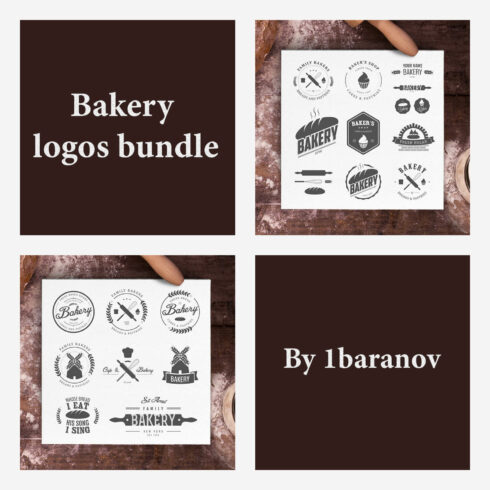 Logos with inscription "Family bakers: breads and pastries".
