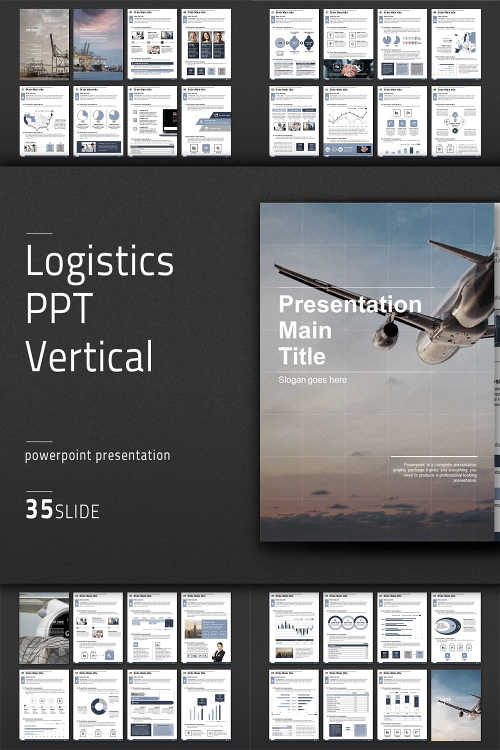Logistics PPT Vertical Pinterest.