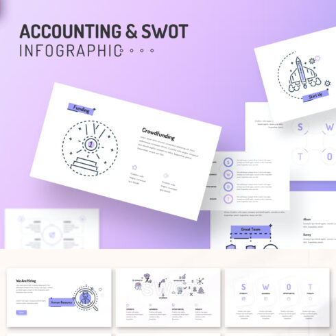 Prints of accounting swot infographic powerpoint template.